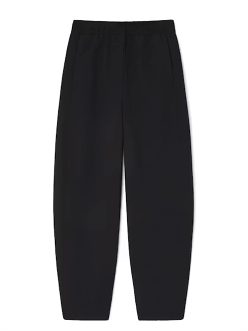 GANNI A1080054 BONDED CREPE WIDE PANTS BLACK